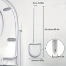 brosse de toilette suspendue en silicone avec support séchage rapide