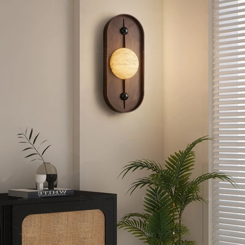 applique murale en marbre et métal pour restaurant 3000k - vue 1 sur 7