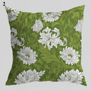 housse de coussin créative à motifs de feuilles vertes