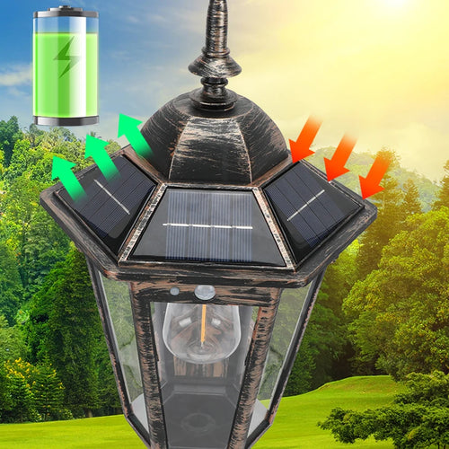 lampe solaire rétro à filament pour jardin et extérieur - vue 5 sur 10