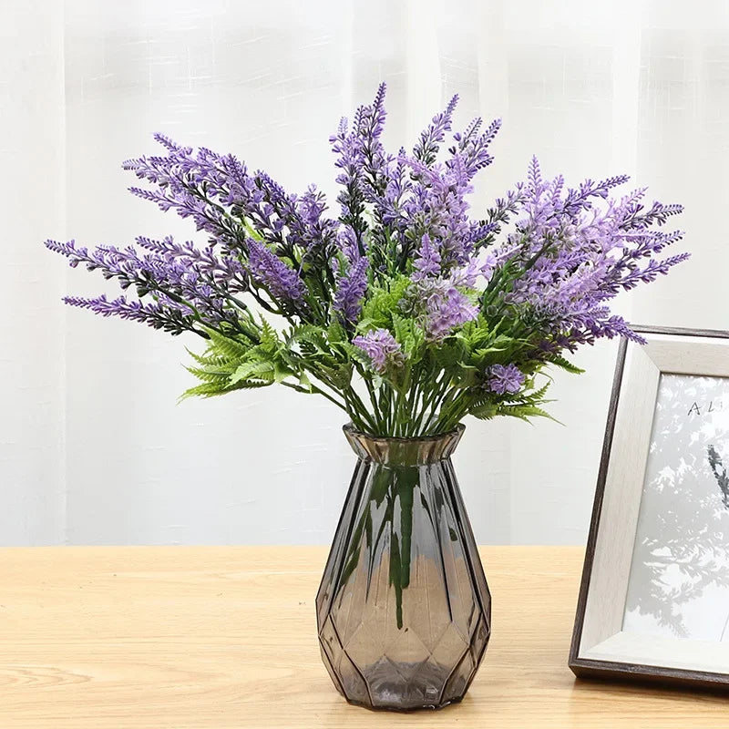 lot de 5 fleurs artificielles lavande pour décoration de jardin - vue 3 sur 6