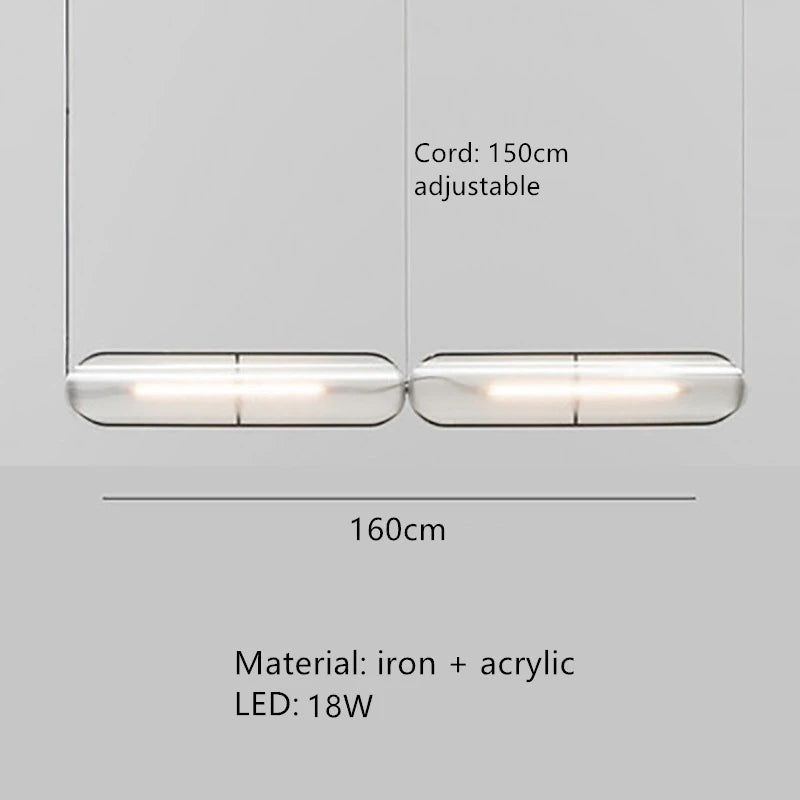 suspension led moderne avec cordon chaud réglable