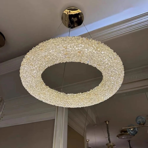 lustre en cristal k9 design élégant pour éclairage moderne - vue 5 sur 13