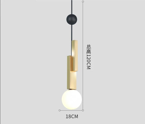 suspension led en verre design moderne nordique - vue 11 sur 16