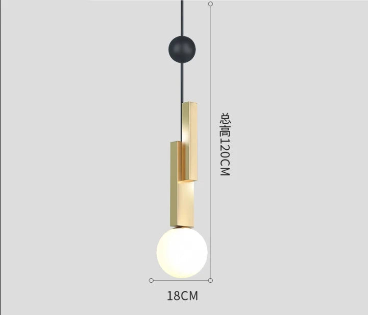 suspension led en verre design moderne nordique - vue 11 sur 16