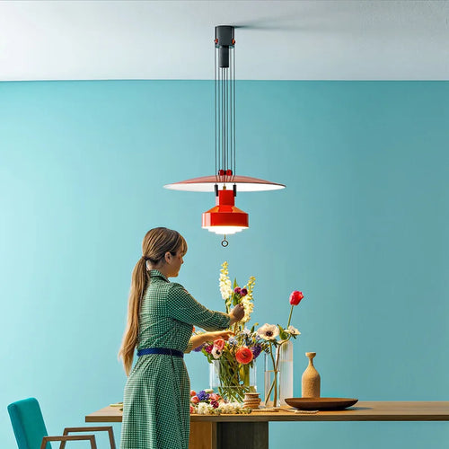 Lampe à Suspension réglable design lampe à Suspension Saliscendi nordique pour cuisine Restaurant lampe suspendue extensible créative - vue 4 sur 10