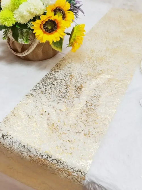 Chemin de table rose gold paillettes brillantes fête - vue 5 sur 7