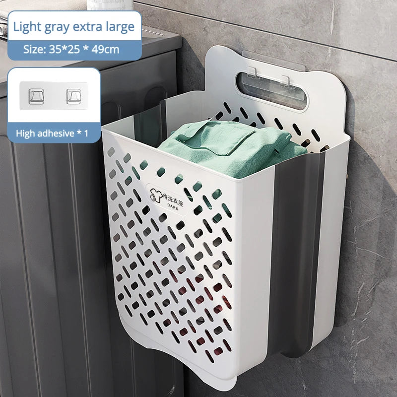 panier à linge pliable et mural pour rangement pratique - vue 8 sur 17