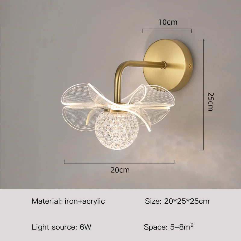 applique murale fleur pour éclairage doux et décoratif - vue 13 sur 16