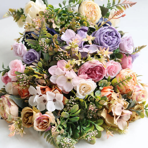 bouquet de fleurs artificielles pour décoration mariage et événements - vue 2 sur 11
