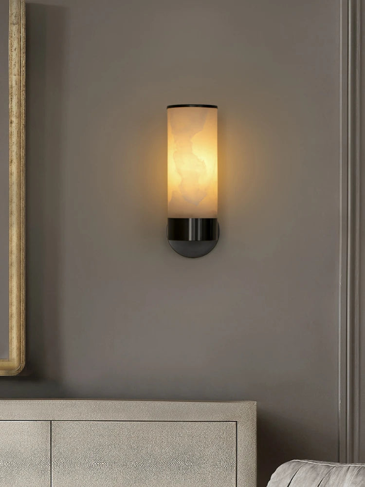 applique murale led minimaliste moderne en marbre naturel - vue 4 sur 10