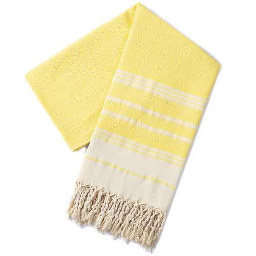 serviette de plage turque coton losanges sechage rapide