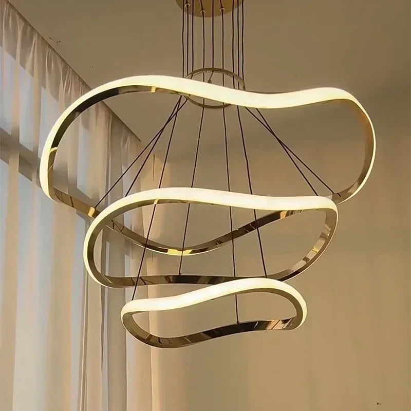 lustre led nordique suspendu décorations de luxe pour maison - vue 3 sur 9