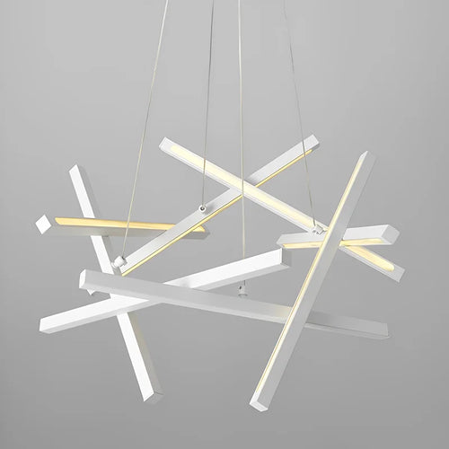 lustre moderne led créatif en métal branche suspension nordique - vue 7 sur 9
