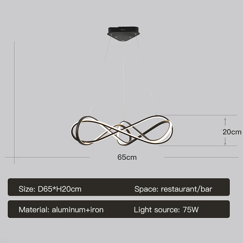 suspension design moderne avec télécommande et courbes élégantes - vue 9 sur 12