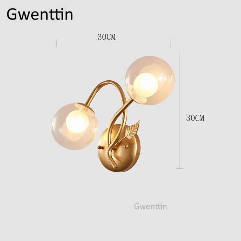 applique murale boule en verre pour décoration moderne intérieur - vue 10 sur 14