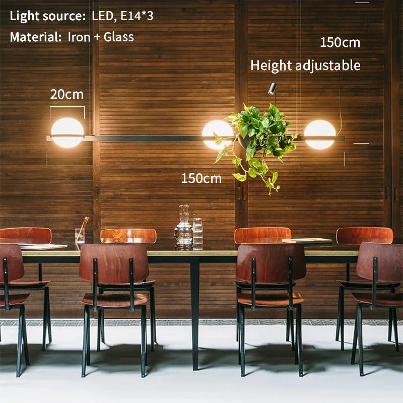 lustre nordique avec plante artificielle en pot suspendu - vue 10 sur 11