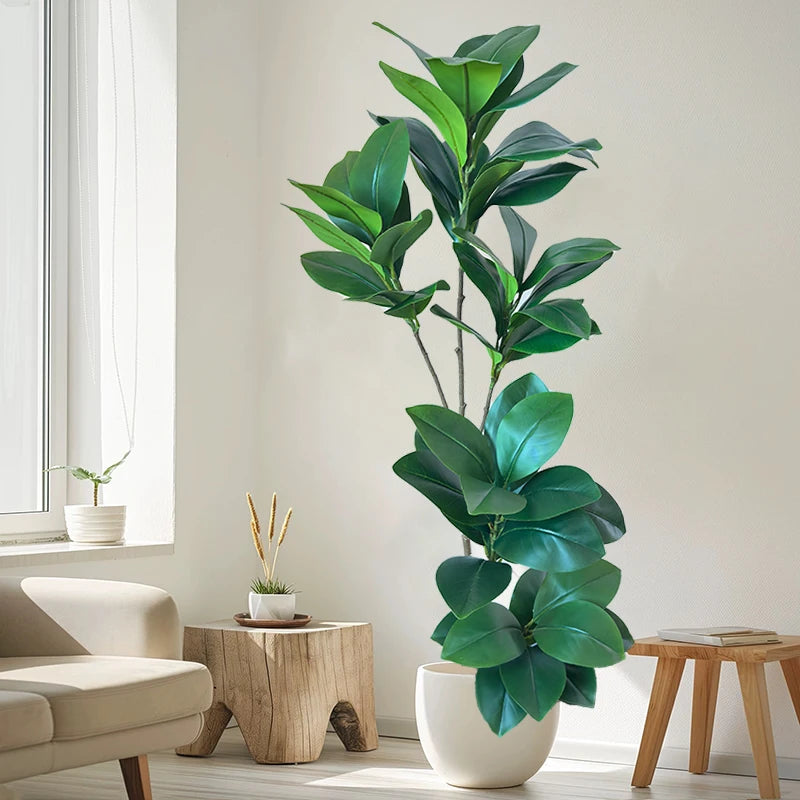 grands ficus artificiels en caoutchouc pour décoration de Noël - vue 1 sur 9