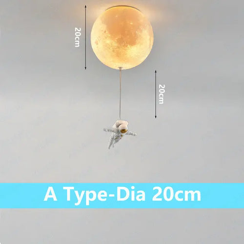 plafonnier lunaire décoratif avec astronaute idéal pour chambre - vue 15 sur 15