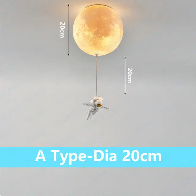 plafonnier lunaire décoratif avec astronaute idéal pour chambre - vue 14 sur 15