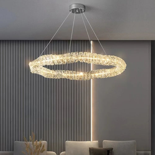 2024 Luxury K9 Crystals Chandelier Led Pendant Lights Steel Luxury Hanging Lamp Fixtures For Home decoration - vue 5 sur 24