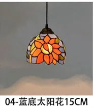 lustre en verre style tiffany rétro pour intérieur méditerranéen - vue 25 sur 30