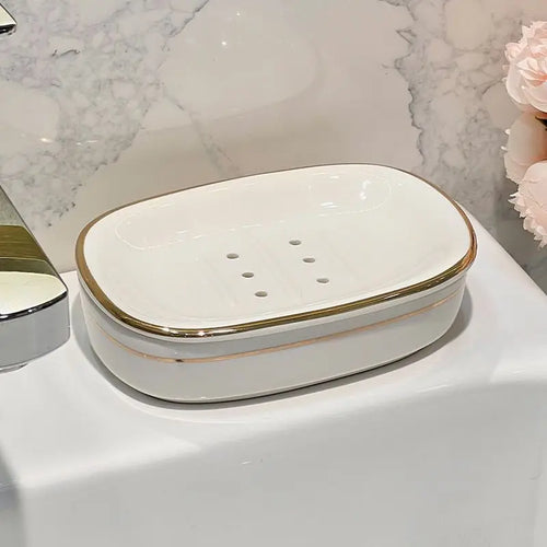 boîte à savon luxe en céramique pour salle de bain - vue 2 sur 11