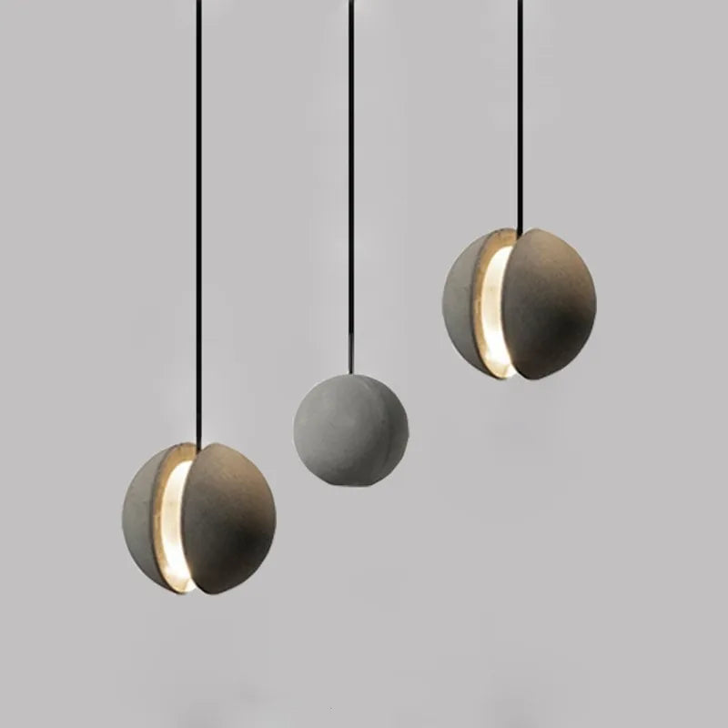 Wabi Sabi – lampe suspendue au Design nordique lune/planète - vue 4 sur 14