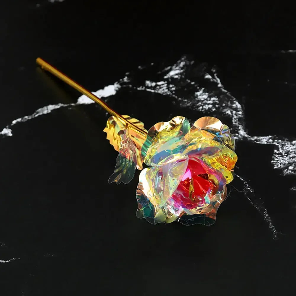 fleur de rose en feuille artisanale pour la saint-valentin - vue 14 sur 14