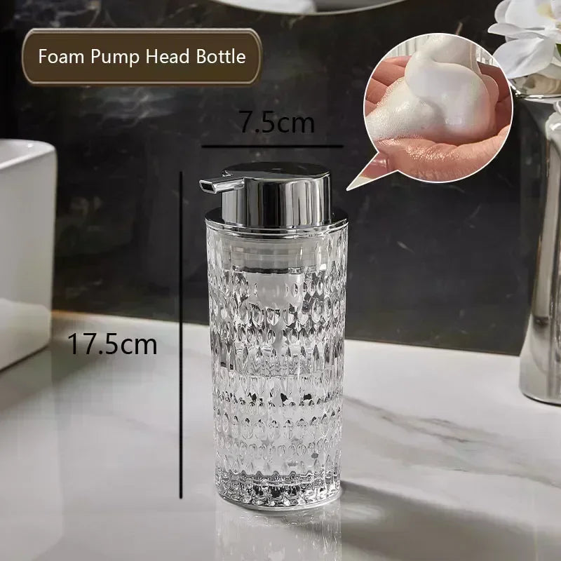 bouteille de savon en verre pour salle de bain élégante et pratique - vue 8 sur 24