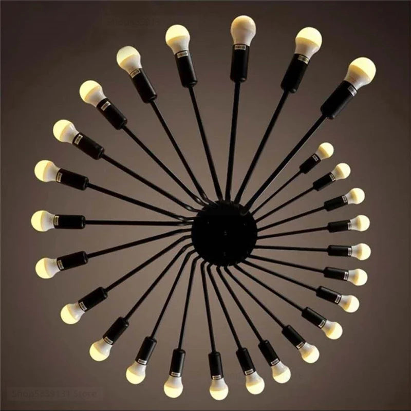 lustre moderne à LED style nordique pour loft et restaurant - vue 6 sur 11