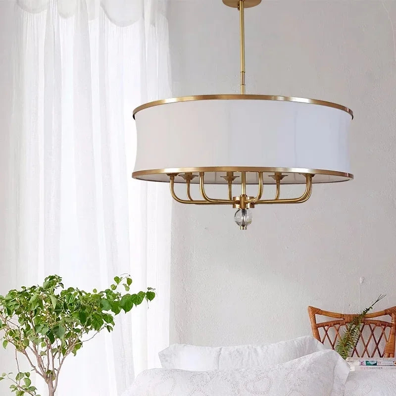 lustre LED en tissu pour décoration intérieure moderne - vue 1 sur 5