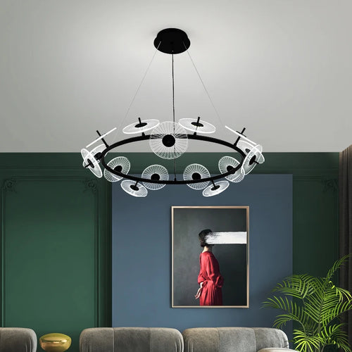lustre moderne pour éclairage intérieur design élégant - vue 6 sur 12