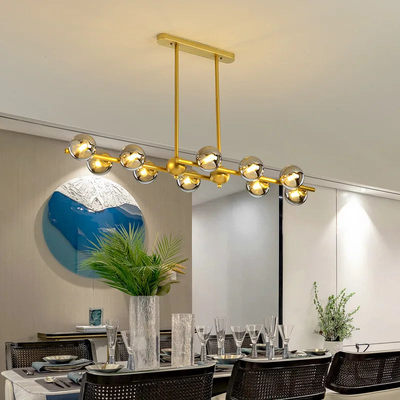 lustre moderne en verre pour éclairage intérieur décoratif - vue 2 sur 10