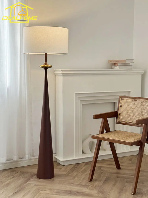 lampadaire minimaliste wabi-sabi design japonais en fer pour intérieur - vue 3 sur 11