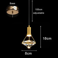 Suspension De Luxe En Cristal à LED design