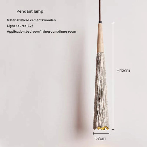suspension wabi-sabi en ciment pour décoration intérieure moderne