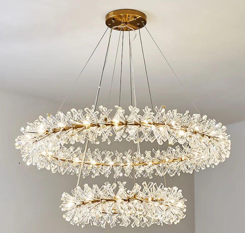 lustre en cristal moderne pour un éclairage intérieur élégant - vue 5 sur 14