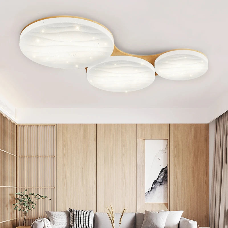 lustre moderne en bois pour ambiance minimaliste créative - vue 5 sur 10