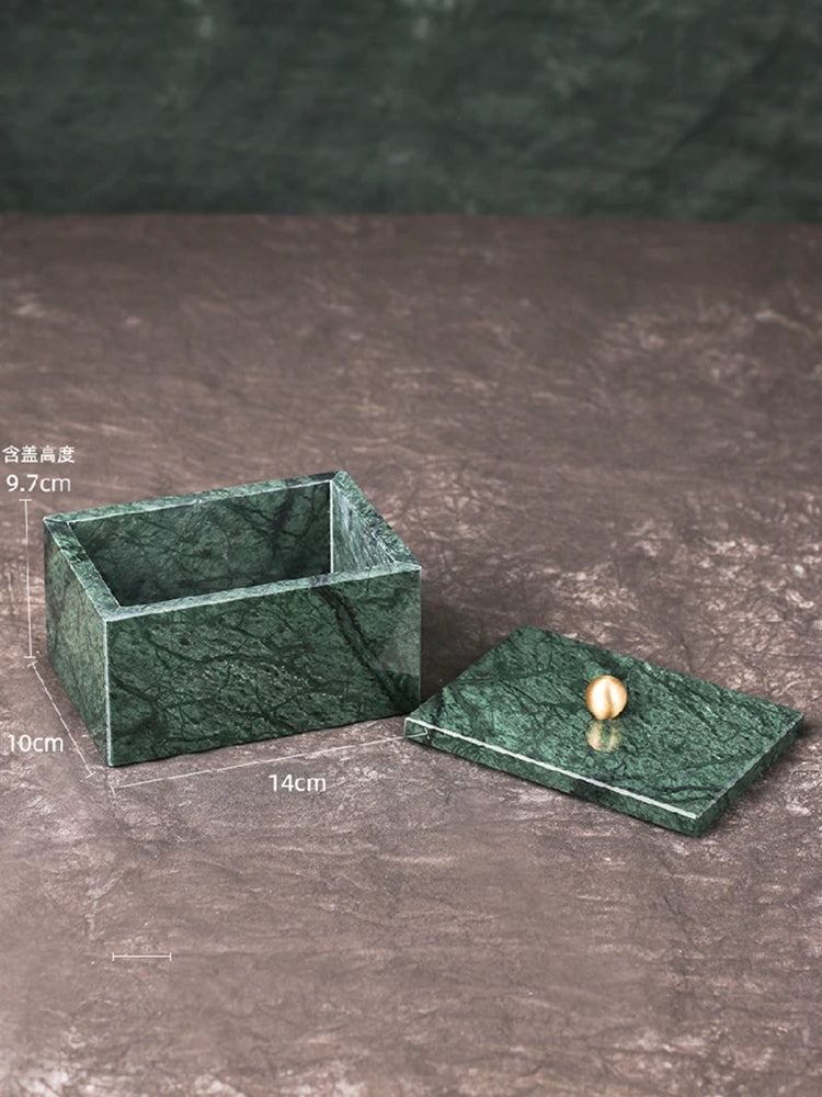 ensemble d'accessoires en marbre pour salle de bain organisé - vue 10 sur 21