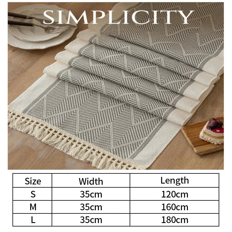 Chemin de table imperméable polyester motif géométrique décoration - vue 2 sur 4