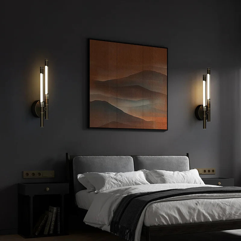 applique murale led design moderne en cuivre pour intérieur décoratif - vue 4 sur 12
