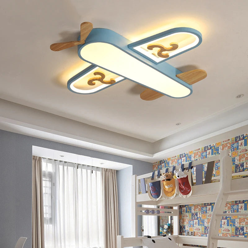 appliques suspendues led pour enfants en bois et métal - vue 5 sur 18