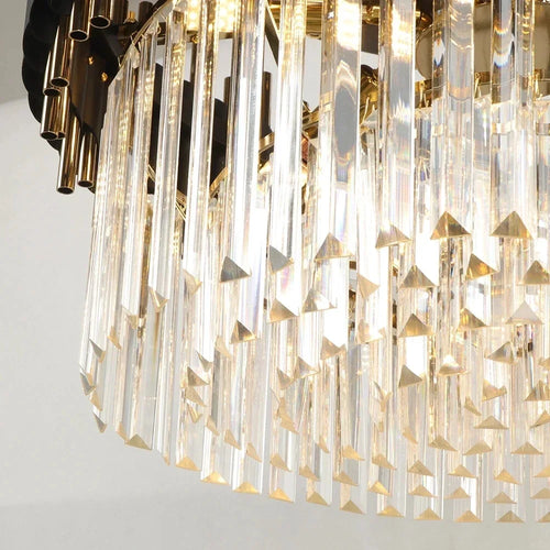 plafonnier led suspendu en cristal design nordique décoratif - vue 6 sur 12