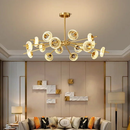 lustre moderne en cristal design pour décoration intérieure - vue 4 sur 10