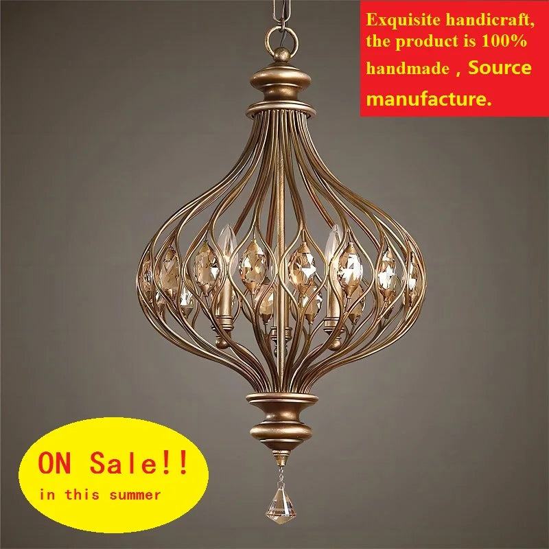 suspension vintage en cristal pour un style rétro élégant - vue 1 sur 9