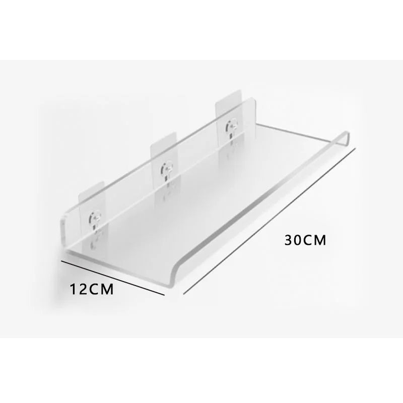 étagère murale flottante en acrylique transparent pour rangement organisé - vue 25 sur 57