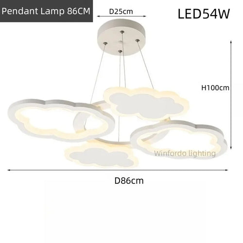 lustre led moderne créatif pour chambre enfant et salon intérieur - vue 12 sur 13