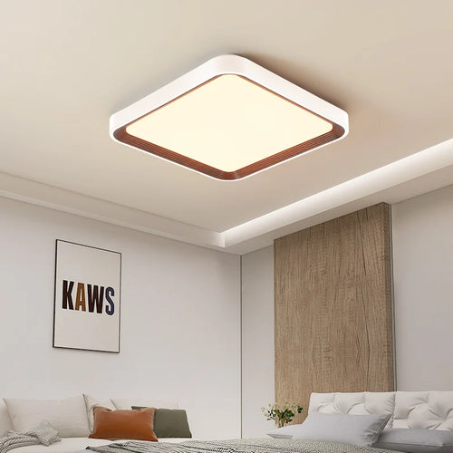 plafonnier moderne en noyer simple pour chambre principale - vue 4 sur 12