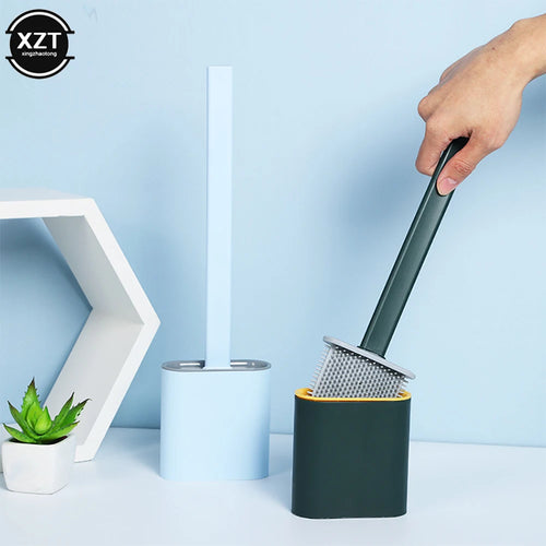 brosse de nettoyage flexible en silicone avec support séchage rapide - vue 3 sur 10
